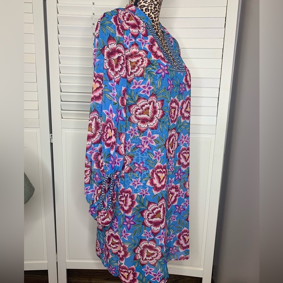 Cabi 5612 Primrose Dress Blue Floral Tunic SZ Small. - Picture 3 of 3